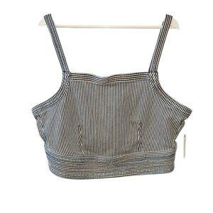 Anthropologie Pilcro Nika Embroidered Cropped Lace Up Back Tank Size XL, NWT